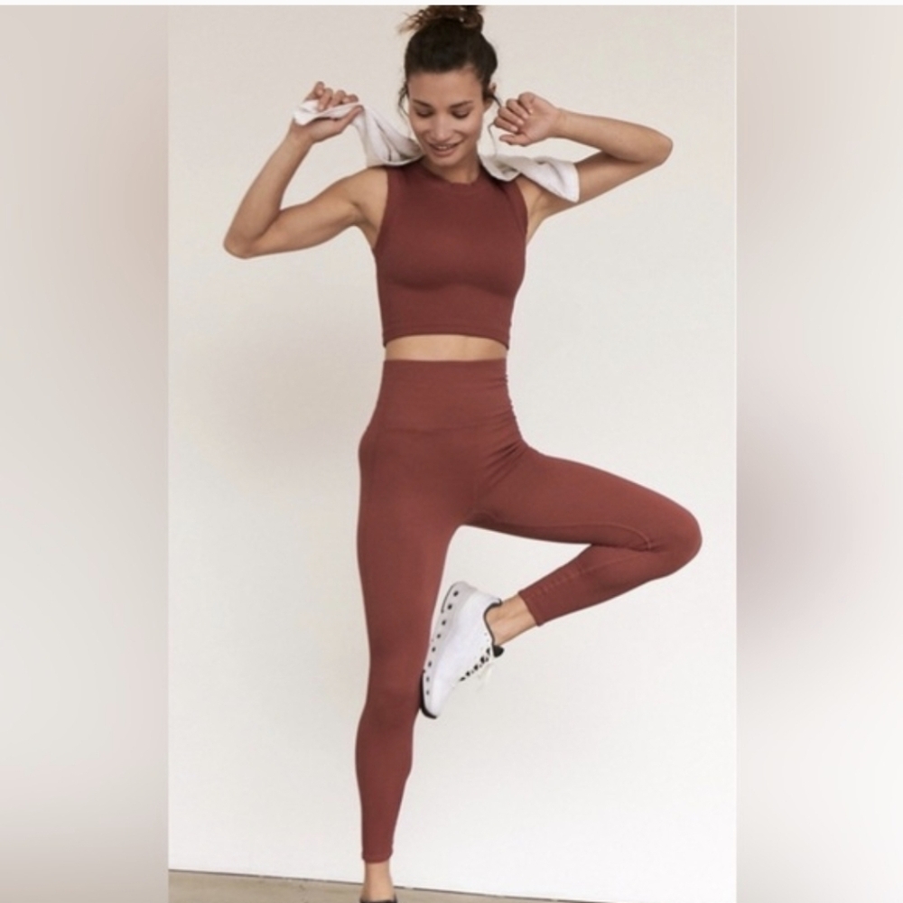 Free People Movement Good Karma Leggings Burnt Orange Size M/L